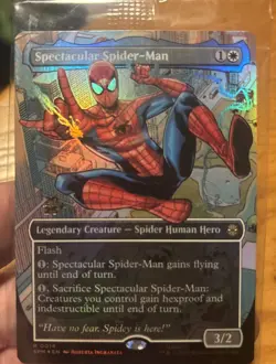 MTG Spider-Man: Foil Promo Borderless Spiderman Magic Marvel 0014 2025 STAMPED - Image 2