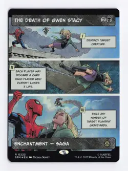 The Death of Gwen Stacy (Borderless Foil) 223 (R) MTG Marvel's Spider-Man (SPM) - Image 1