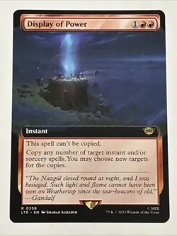 MTG Lord of the Rings Display of Power Extended Art 0358 NM Rare - Image 1