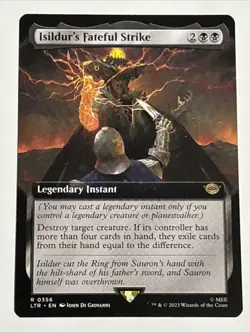 MTG Lord of the Rings Isildur's Fateful Strike Extended Art 0356 NM Rare - Image 1