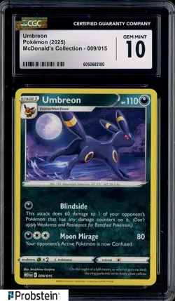 2025 Pokemon Mcdonald's Collection #009/015 Umbreon CGC 10 GEM MINT - Image 1