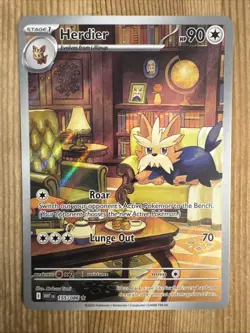 Herdier 155/086 Illustration Rare (IR) Full Art - Pokemon TCG White Flare - NM - Image 1