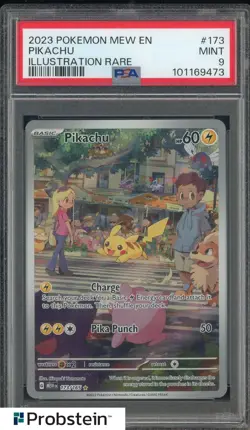 2023 Pokemon MEW EN Illustration Rare #173 Pikachu PSA 9 MINT - Image 1