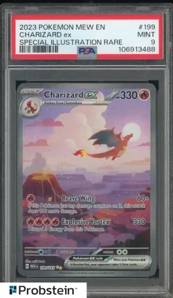 2023 Pokemon Mew En Special Illustration Rare #199 Charizard Ex PSA 9 MINT - Image 1