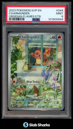 2023 POKEMON BLACK STAR PROMOS SVP EN #044 CHARMANDER OBSIDIAN FLAMES ETB PSA 9 - Image 1
