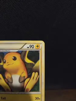 Pokemon TCG Raichu 10/123 Holo Rare HGSS Deck Exclusive 🌟CRACKED ICE🌟 2010 - Image 3