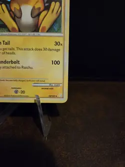 Pokemon TCG Raichu 10/123 Holo Rare HGSS Deck Exclusive 🌟CRACKED ICE🌟 2010 - Image 4