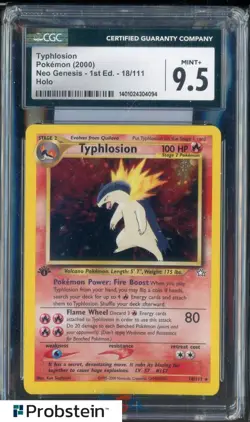 2000 Pokemon Neo Genesis 1st Ed #18/111 Typhlosion Holo CGC 9.5 MINT+ - Image 1