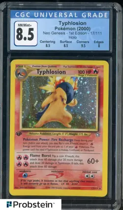 2000 Pokemon Neo Genesis 1st Ed #18/111 Typhlosion Holo CGC 8.5 NM-MT+ - Image 1