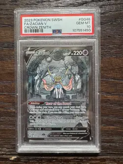 Zacian V GG48/GG70 PSA 10 Pokemon Crown Zenith: Galarian Gallery Holo Rare 2023 - Image 1