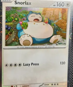 Pokemon TCG Snorlax SVP 122 Cosmos Holo Swirl Twilight Masquerade Promo NM/M - Image 3