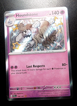 Pokemon TCG, Scarlet & Violet: Paldean Fates, Houndstone 168/091 Shiny Rare NM - Image 2