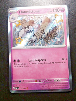 Pokemon TCG, Scarlet & Violet: Paldean Fates, Houndstone 168/091 Shiny Rare NM - Image 3
