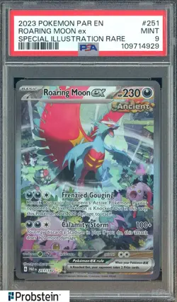 2023 Pokemon PAR EN Special Illustraion Rare #251 Roaring Moon Ex PSA 9 MINT - Image 1
