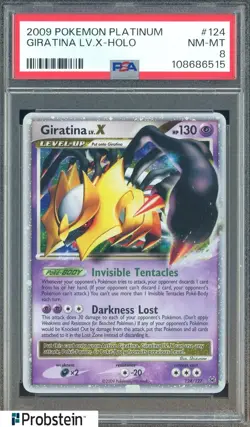 2009 Pokemon Platinum #124 Giratina LV.X Holo PSA 8 NM-MT - Image 1