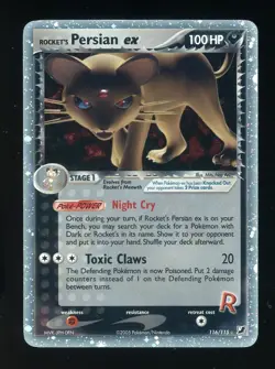 Rocket's Persian ex 116/115 Unseen Forces Holo Rare Pokemon TCG Nintendo - Image 1