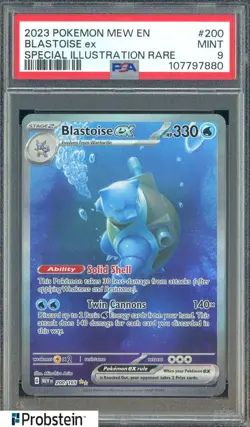 2023 Pokemon MEW EN Special Illustration Rare #200 Blastoise Ex PSA 9 MINT - Image 1