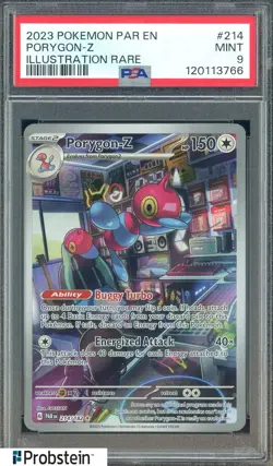 2023 Pokemon PAR EN Illustration Rare #214 Porygon-Z PSA 9 MINT - Image 1