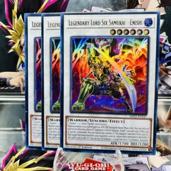3x Yugioh Playset Legendary Lord Six Samurai - Enishi MP25-EN247 Ultra Rare NM - Image 1