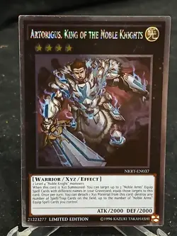 Yu-Gi-Oh! Artorigus, King of the Noble Knights NKRT-EN037 PlR MP - Image 1