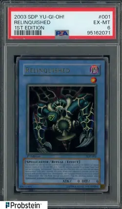 2003 Yu-Gi-Oh! 1st Edition SDP #001 Relinquished PSA 6 EX-MT - Image 1