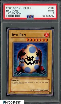 2003 Yu-Gi-Oh! 1st Edition SDP #003 Ryu-Ran PSA 9 MINT - Image 1