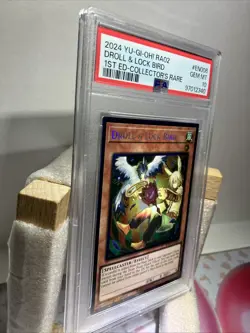 2024 Yugioh Psa 10 Droll & Lock Bird Alt Art 1st Ed Collector Rare Ra02-En006 - Image 3