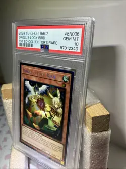 2024 Yugioh Psa 10 Droll & Lock Bird Alt Art 1st Ed Collector Rare Ra02-En006 - Image 4
