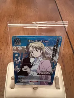 Union Arena TCG Foil Winner Card Riza Hawkeye UEPR/FMA-1-050 English Set of 2 - Image 2