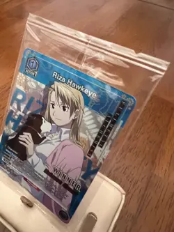 Union Arena TCG Foil Winner Card Riza Hawkeye UEPR/FMA-1-050 English Set of 2 - Image 3