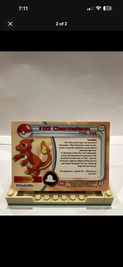 Topps Series 1 Charmeleon 05 MINT -Pokemon Card- Black Logo (6s1) - Image 2