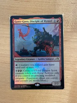 MTG NM Goro-Goro, Disciple of Ryusei Promo Foil [Kamigawa Neon Dynasty] - Image 1