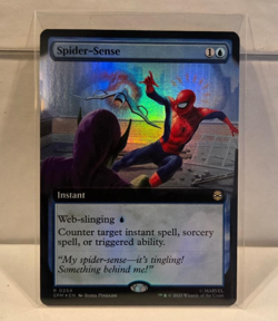 Spider Sense 0254 Foil (Extended Art) Marvels Spider-Man Holo Card MTG - Image 1