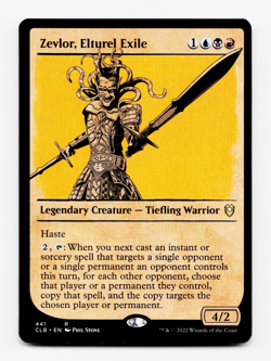 Zevlor, Elturel Exile (Showcase) - MTG CLB Commander Legendary Tiefling 💧💀🔥 - Image 1