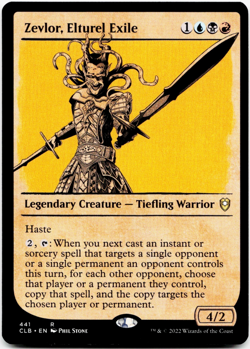 Zevlor, Elturel Exile (Showcase) - MTG CLB Commander Legendary Tiefling 💧💀🔥 - Image 3