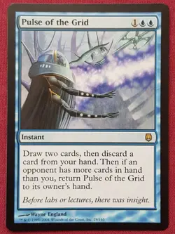 Magic The Gathering DARKSTEEL PULSE OF THE GRID blue card MTG - Image 1