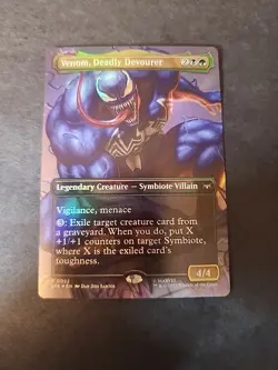 Venom, Deadly Devourer (Borderless) - 0022 - Marvel's Spider-Man MTG - NM/M - Image 1