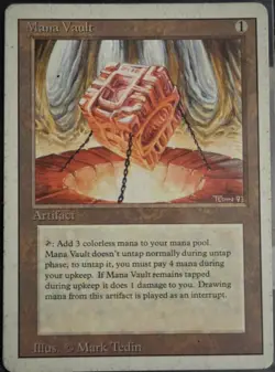 Mana Vault - Unlimited Edition 1993 - Vintage MTG Artifact - Rare - LP - Image 1
