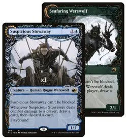 MTG Showcase Innisrad: Midnight Hunt MID Suspicious Stowaway MINT - Image 1