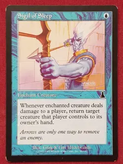 Magic The Gathering URZA'S DESTINY SIGIL OF SLEEP blue card MTG - Image 1