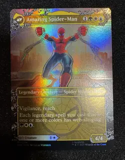 Peter Parker Amazing Spider-Man : MTG *FOIL Borderless* SPM #0208 - Image 1