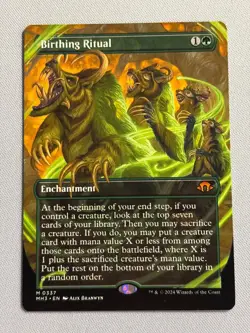 Birthing Ritual - Borderless - Modern Horizons 3 - LP MTG - Image 1