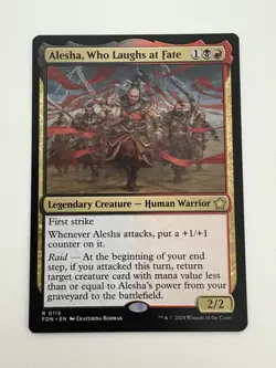Alesha Who Laughs at Fate MTG Magic the Gathering Card NM Near Mint FDN - Image 1