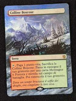 MtG Wooded Foothills Khans of Tarkir Italian Altered Art Extended & Borderless - Image 2