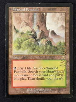 MtG Wooded Foothills Onslaught Signed Autographed Rob Alexander MP - Image 1