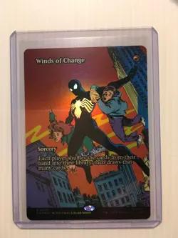 MTG Winds of Change Full Art Borderless Foil NM 0030 Marvel Spider-Man Magic - Image 3