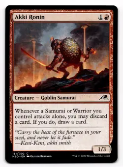 Akki Ronin - NM MTG NEO - Kamigawa: Neon Dynasty 131/302 - Image 1