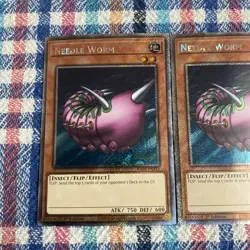 Yugioh - Needle Worm (Platinum) RA04-EN112 Quarter Century Stampede 1st Ed NM X3 - Image 2