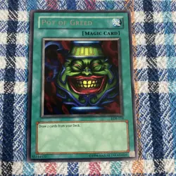 Yugioh - Pot of Greed LOB-119 Rare Original VLP/NM X1 - Image 1