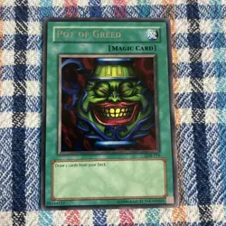 Yugioh - Pot of Greed LOB-119 Rare Original LP X1 - Image 1